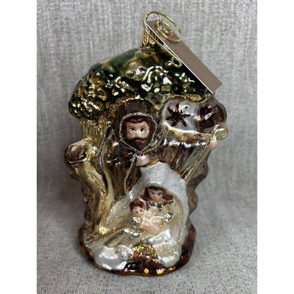 Glassware Art Studio Nativity Christmas Ornament Jesus, Mary, & Joseph - Picture 1 of 10